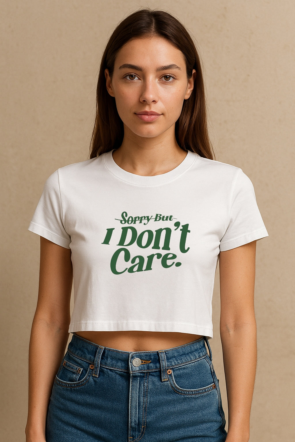 Sorry But IDC Crop Tee
