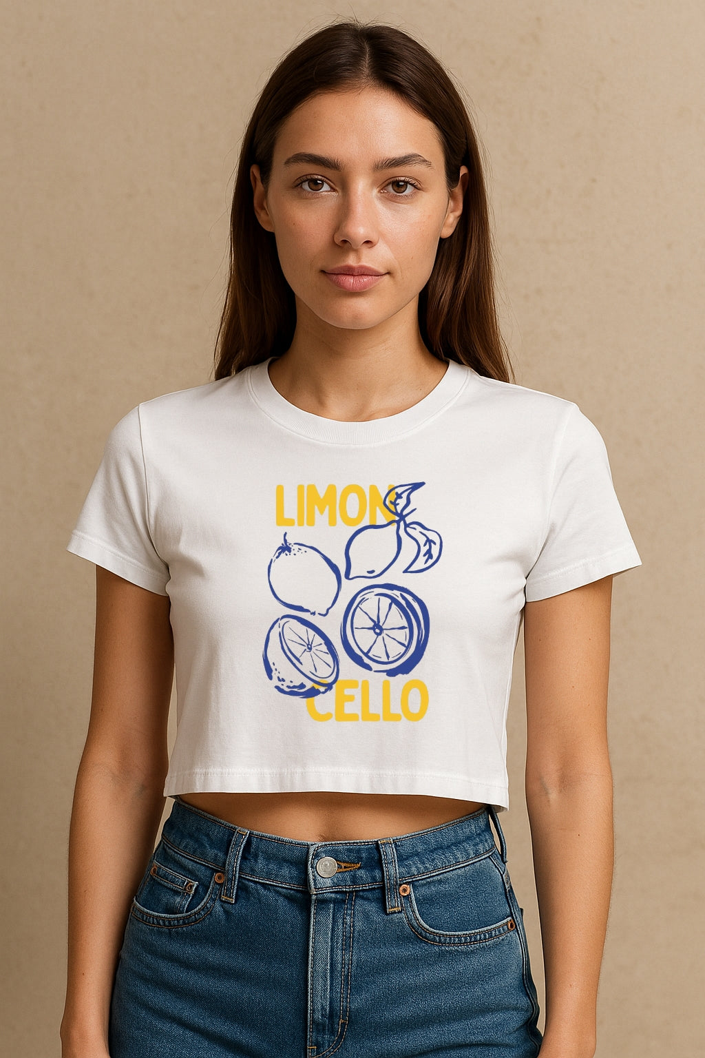 Lemon Cello Crop Tee