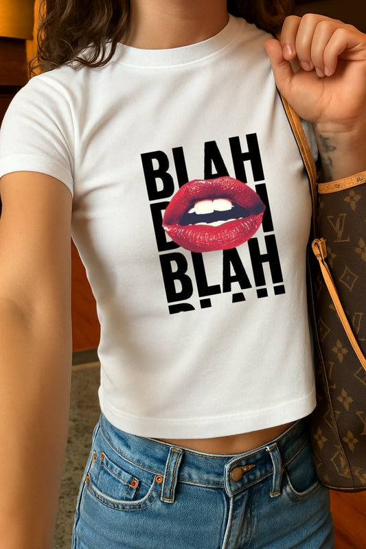 Blah Blah Blah Crop Tee