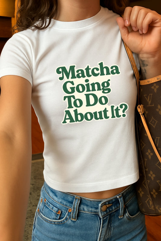Matcha Going Crop Tee
