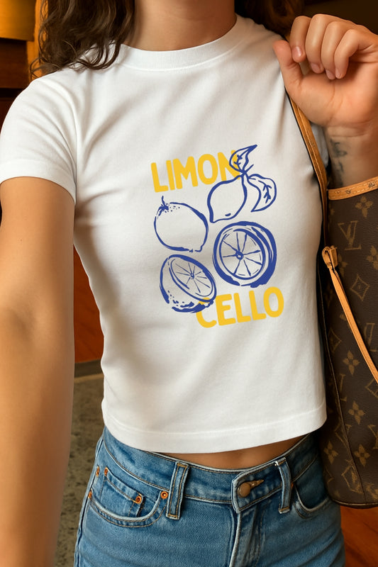 Lemon Cello Crop Tee