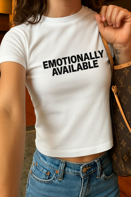 Emotionally Available Crop Tee