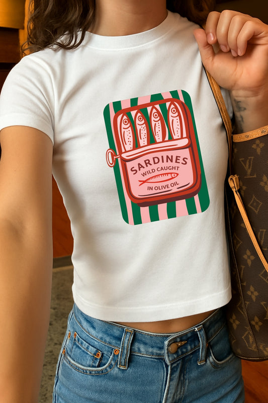 Sardines Crop Tee