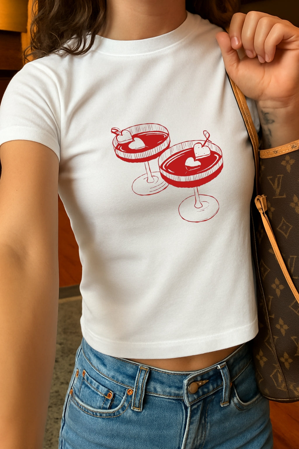 Heart Wine Crop Tee