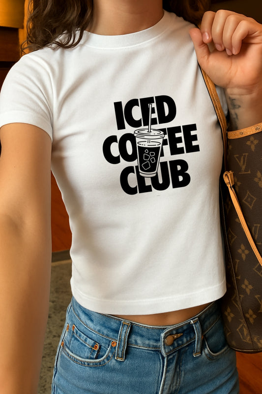Iced Coffee Club Crop Tee