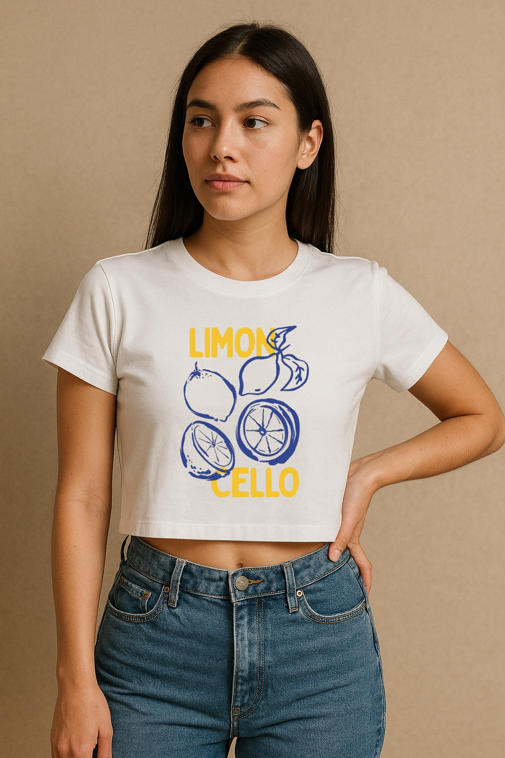 Lemon Cello Crop Tee