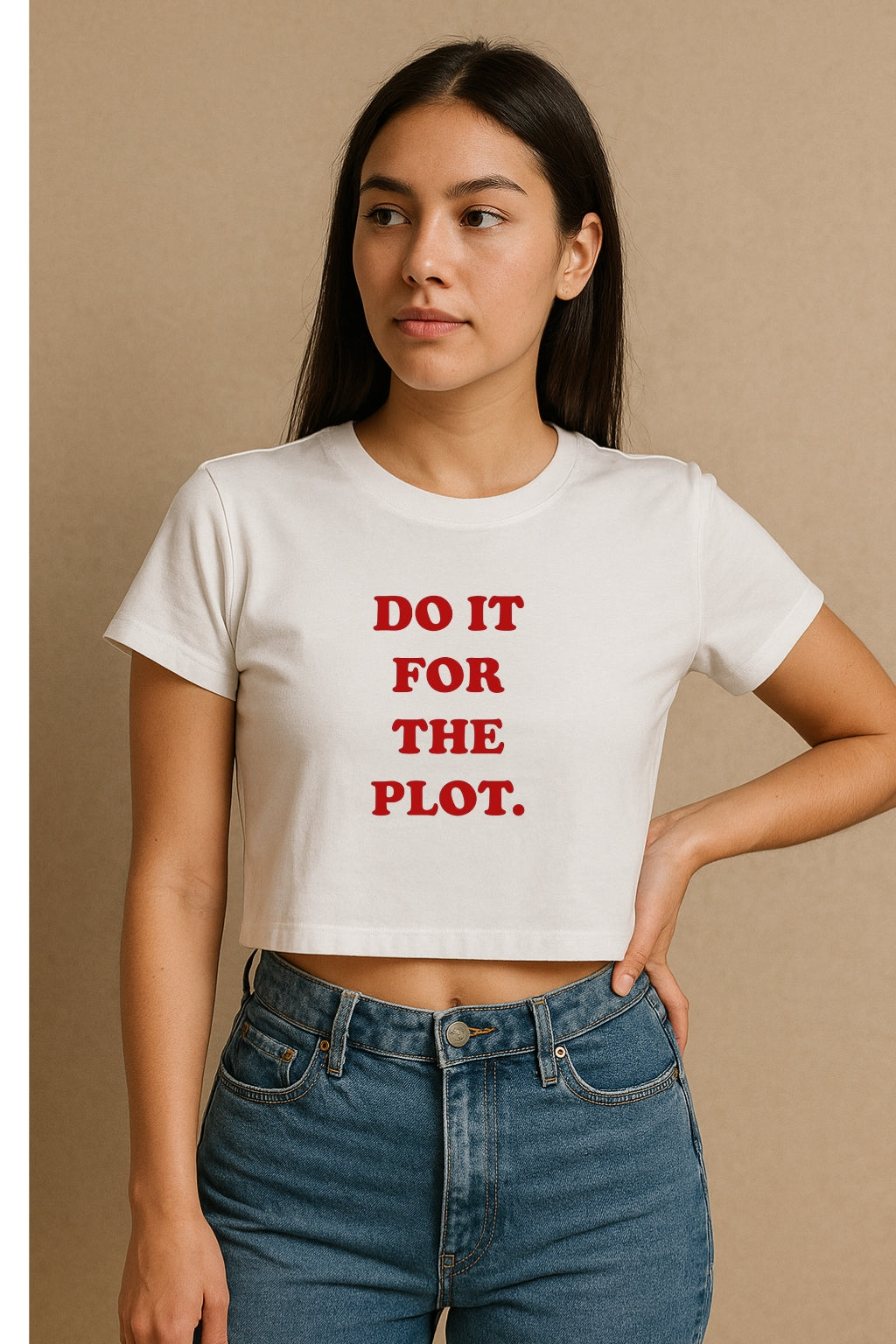 Do It For The Plot Crop Tee