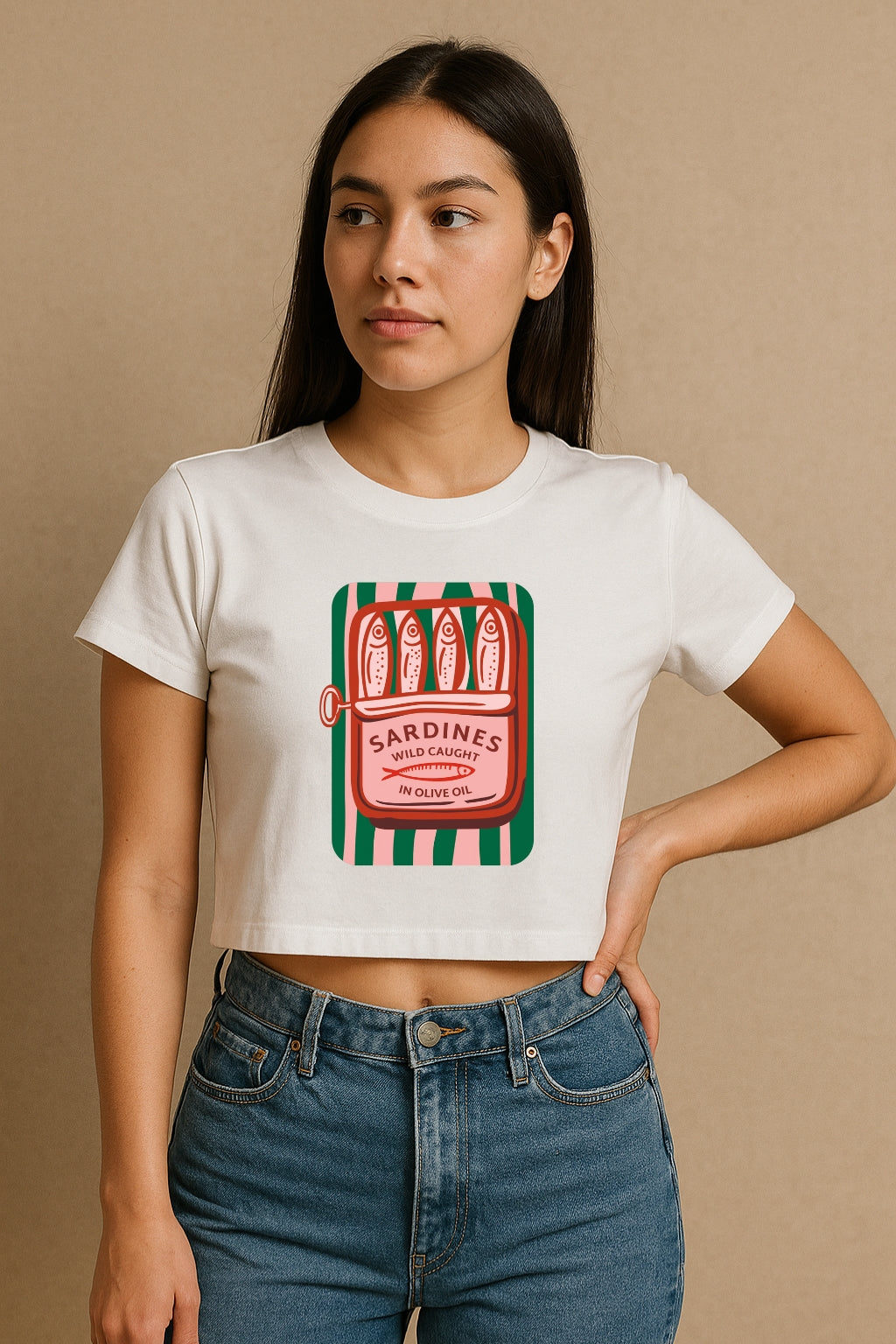 Sardines Crop Tee