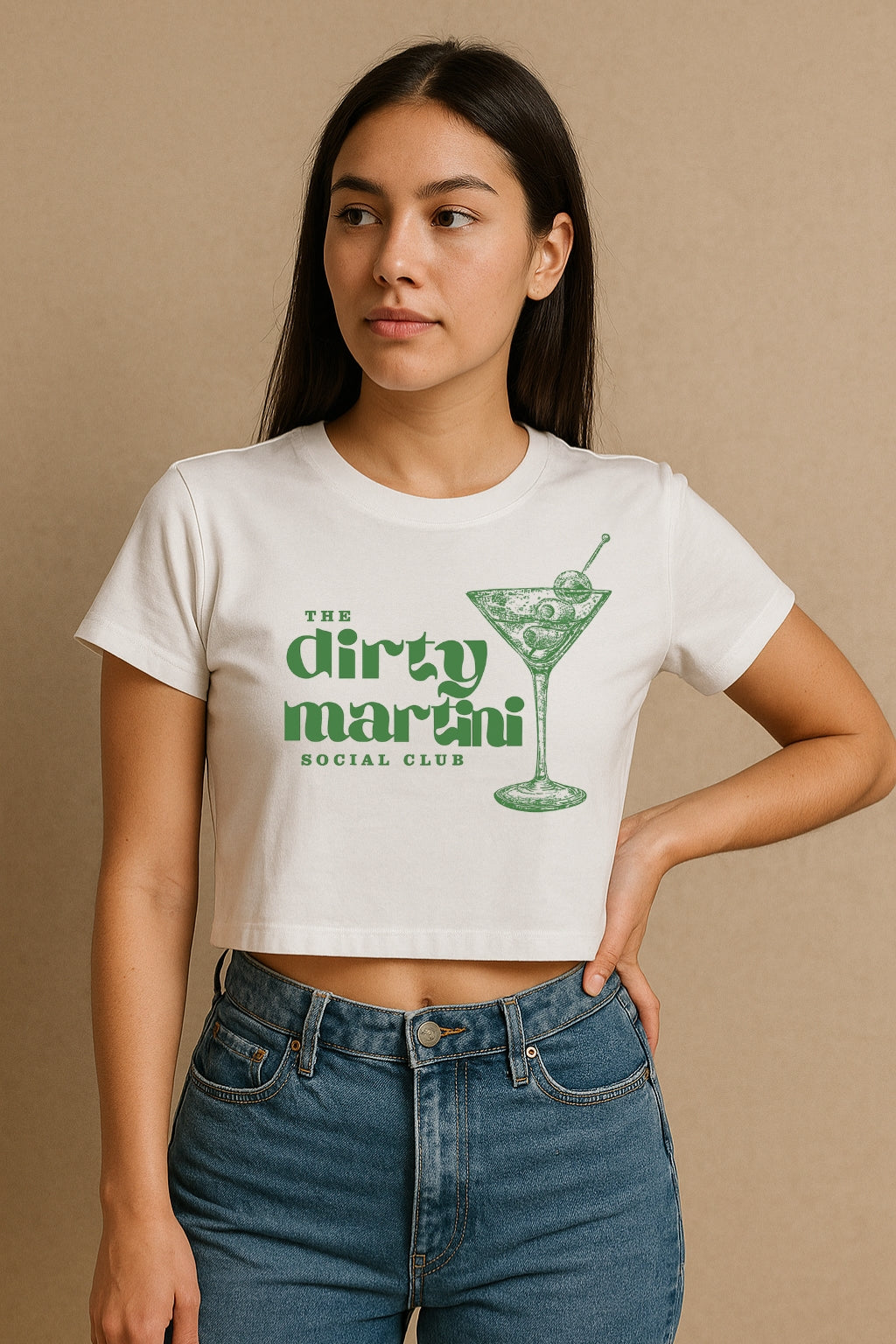 Dirty Martini Social Club Crop Tee