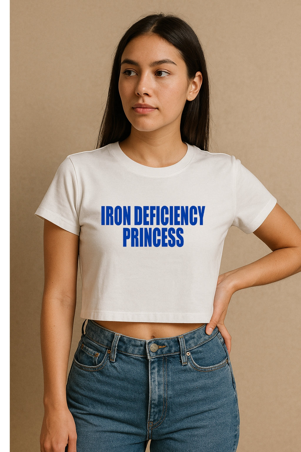 Iron Deficiency Princess Crop Tee