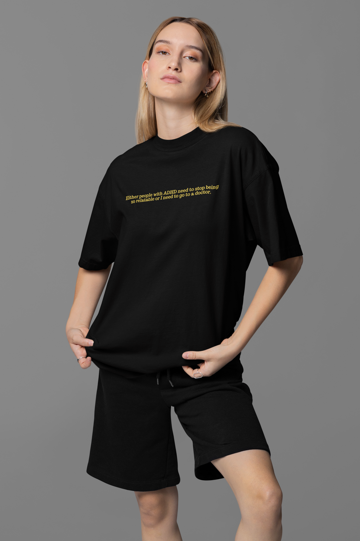 ADHD Relatable Oversized Tee.