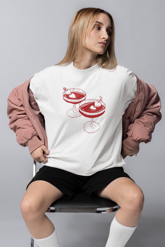 Wine Heart Oversized Tee