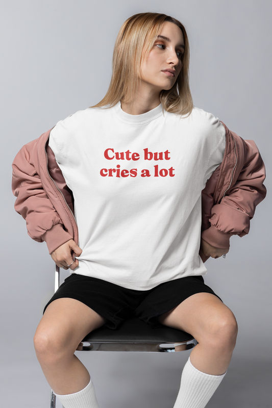 Cute But Cries Oversized Tee