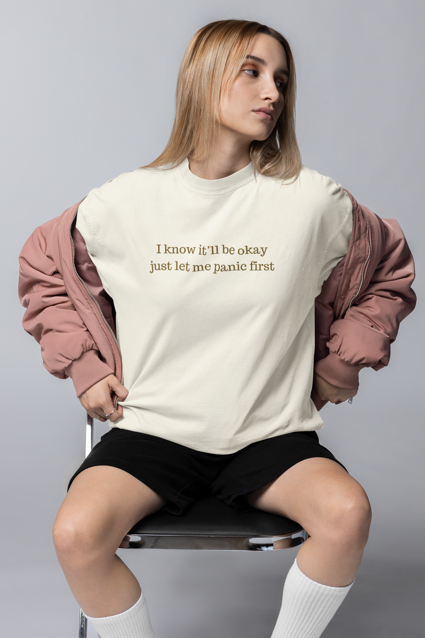 Panic Before Peace Oversized Tee