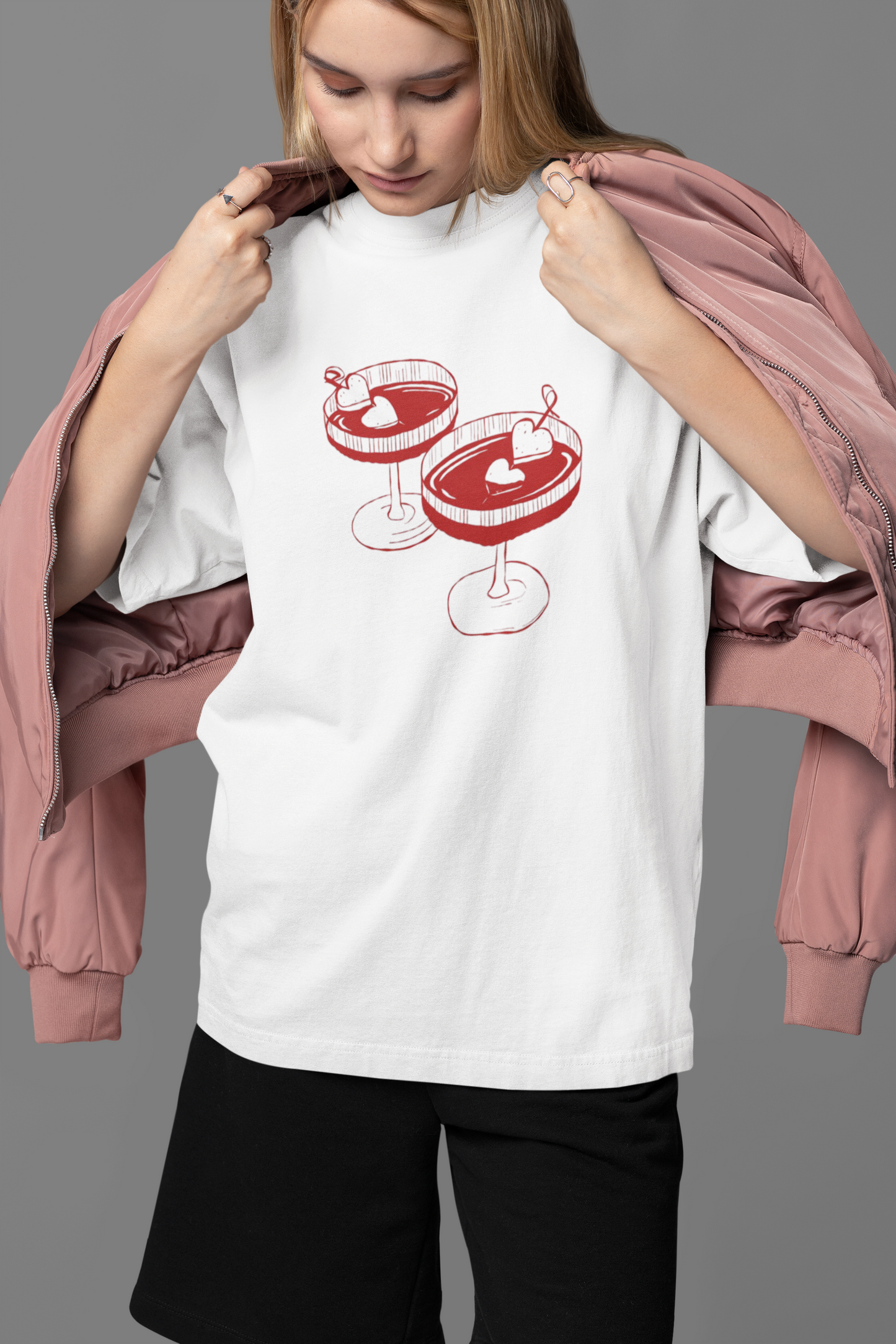 Wine Heart Oversized Tee