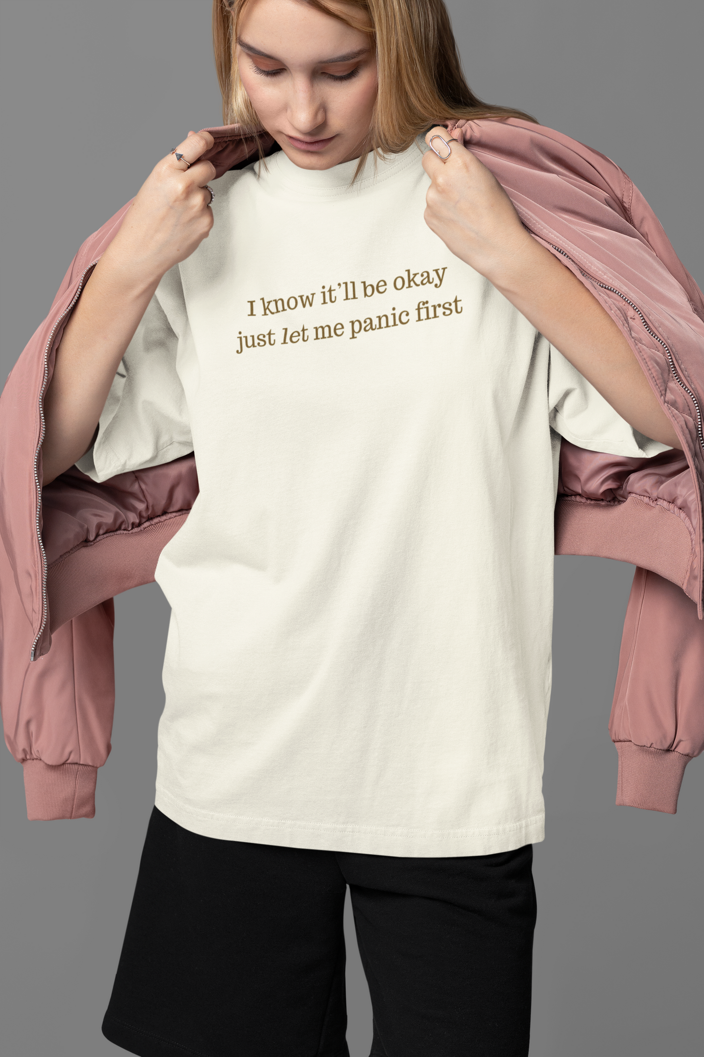 Panic Before Peace Oversized Tee