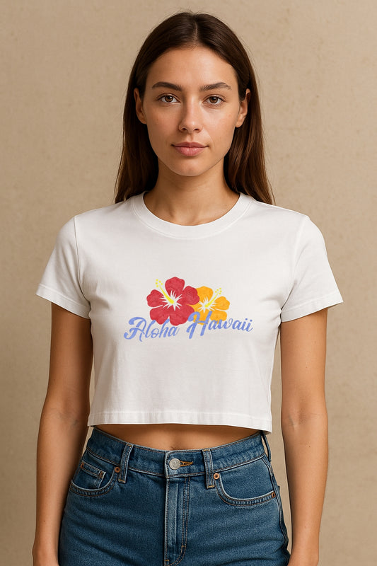 ALOHA HAWAII CROP TEE