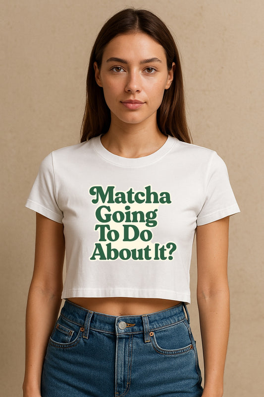 Matcha Going Crop Tee