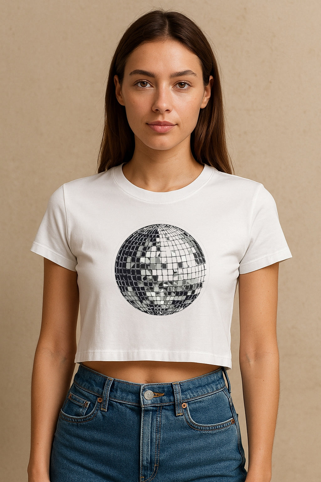 Mirror Ball Crop Tee