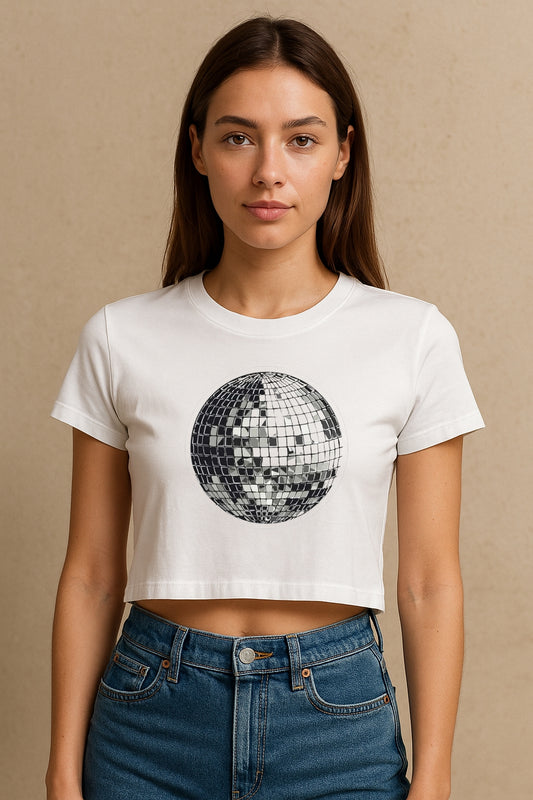 Mirror Ball Crop Tee