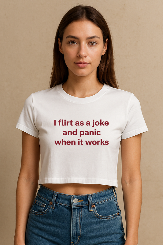 Flirt & Panic Crop Tee