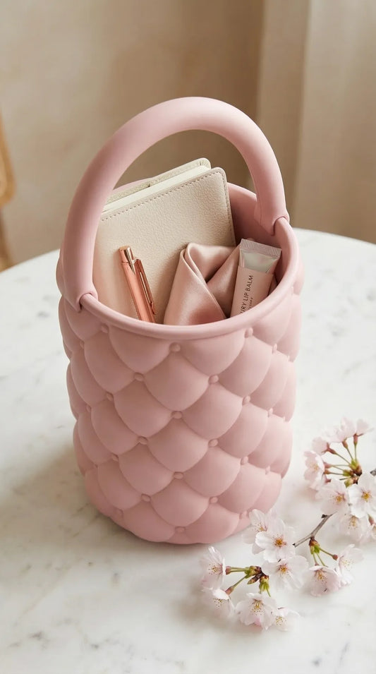 Cute Quilted Makeup Holder
