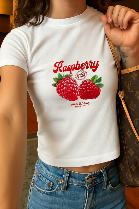 Raspberry Crop Tee