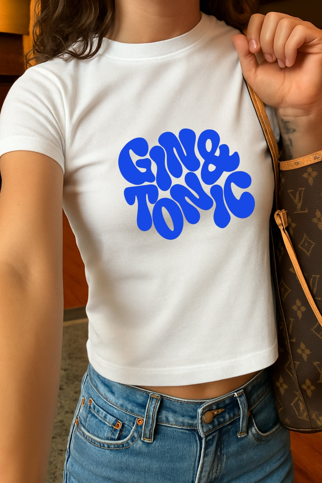 GIN AND TONIC CROP TEE