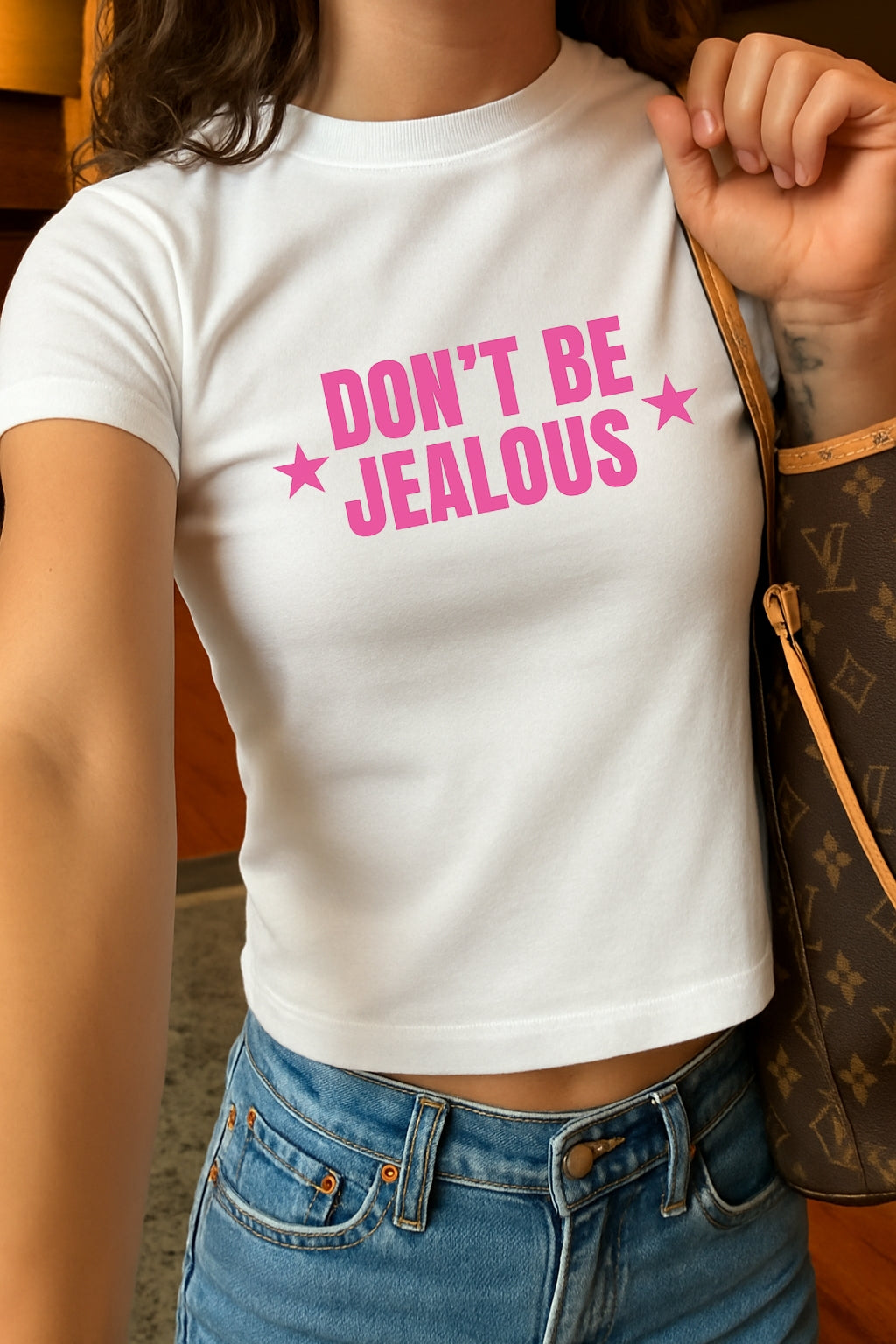 Don't Be Jealous Crop Tee