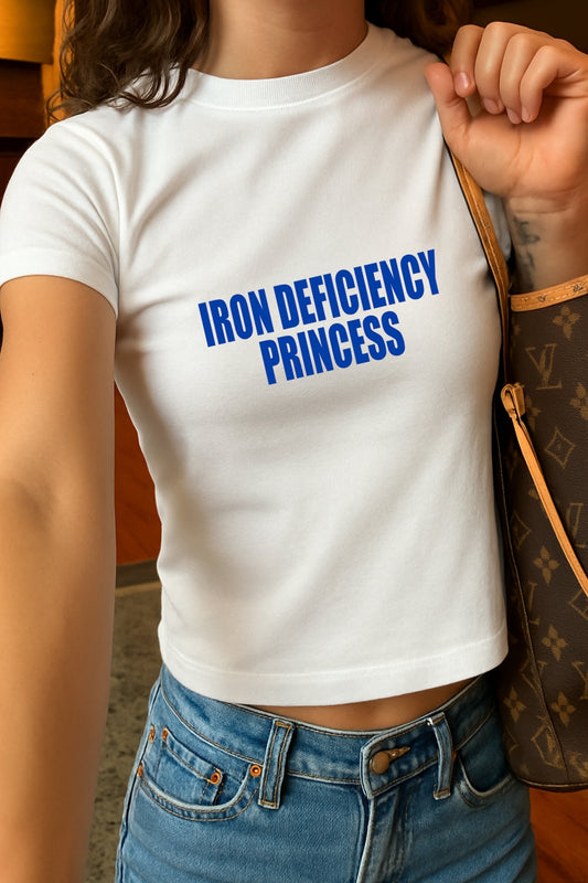 Iron Deficiency Princess Crop Tee