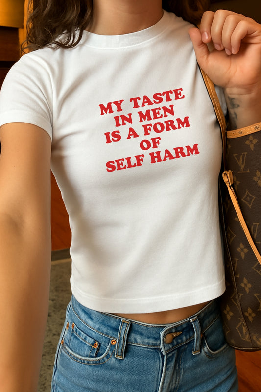 My Taste In Men Crop Tee