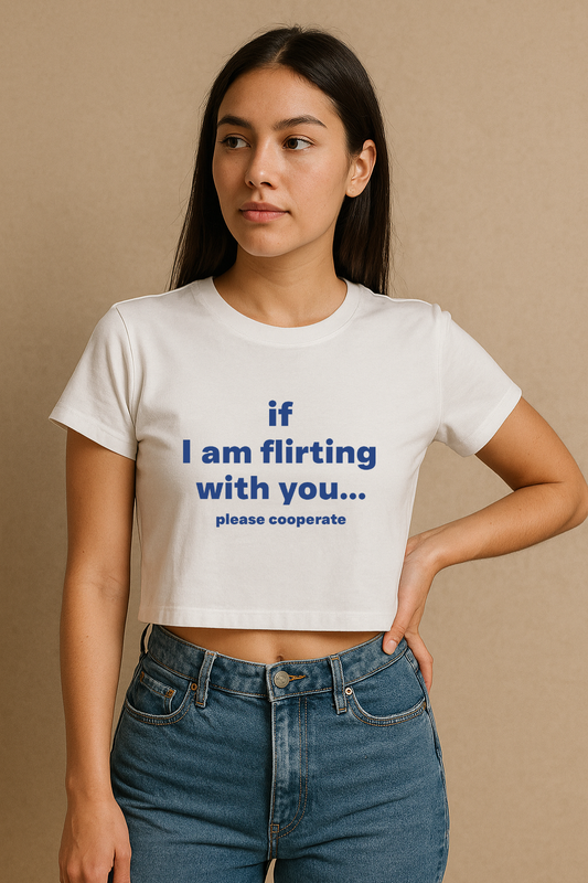 Please Cooperate Crop Tee