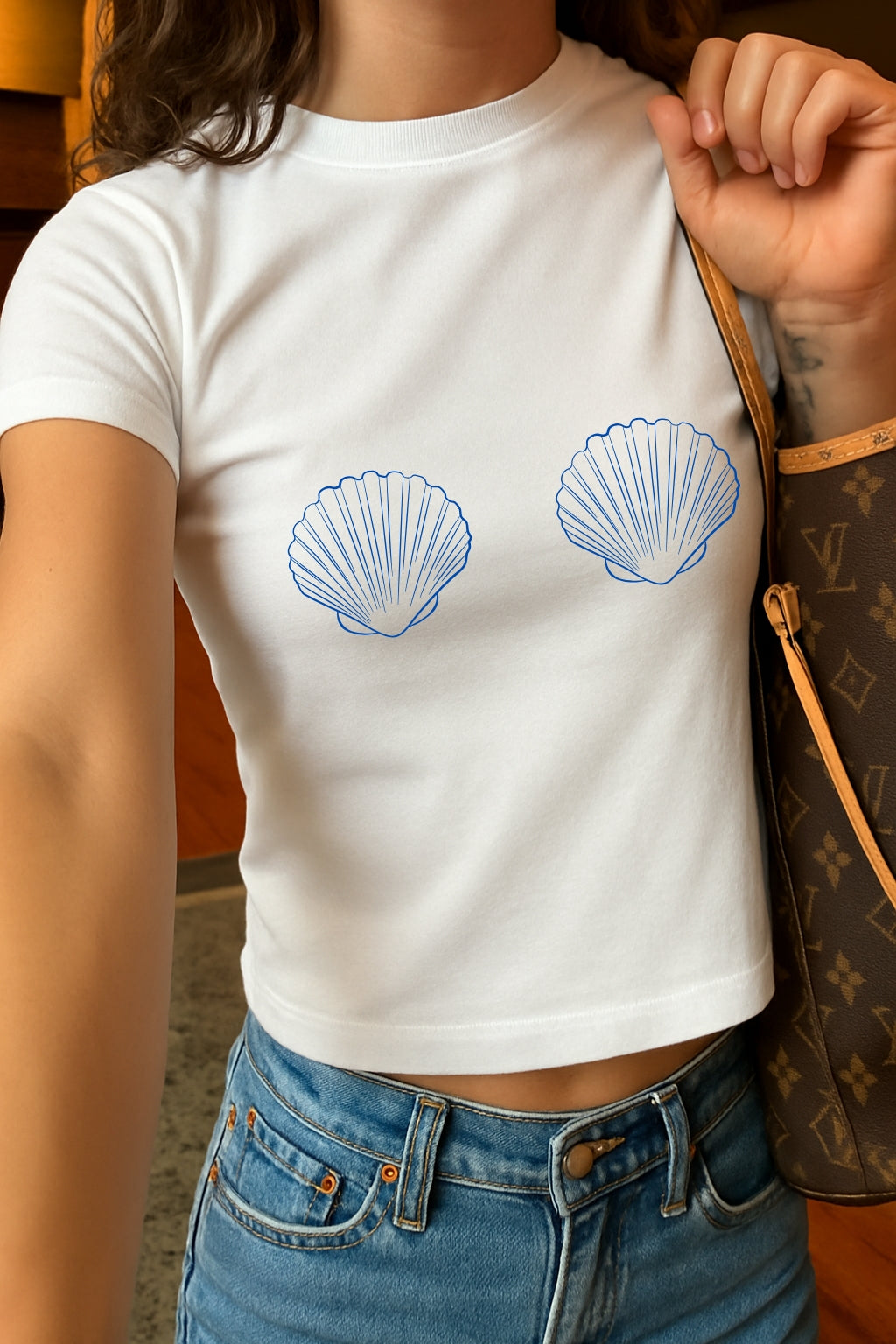 Sea Shells Crop Tee