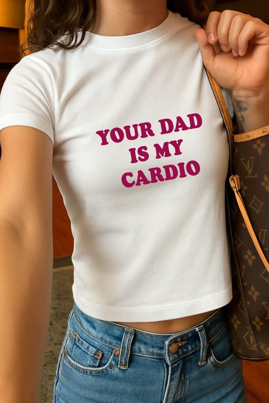 My Cardio Crop Tee