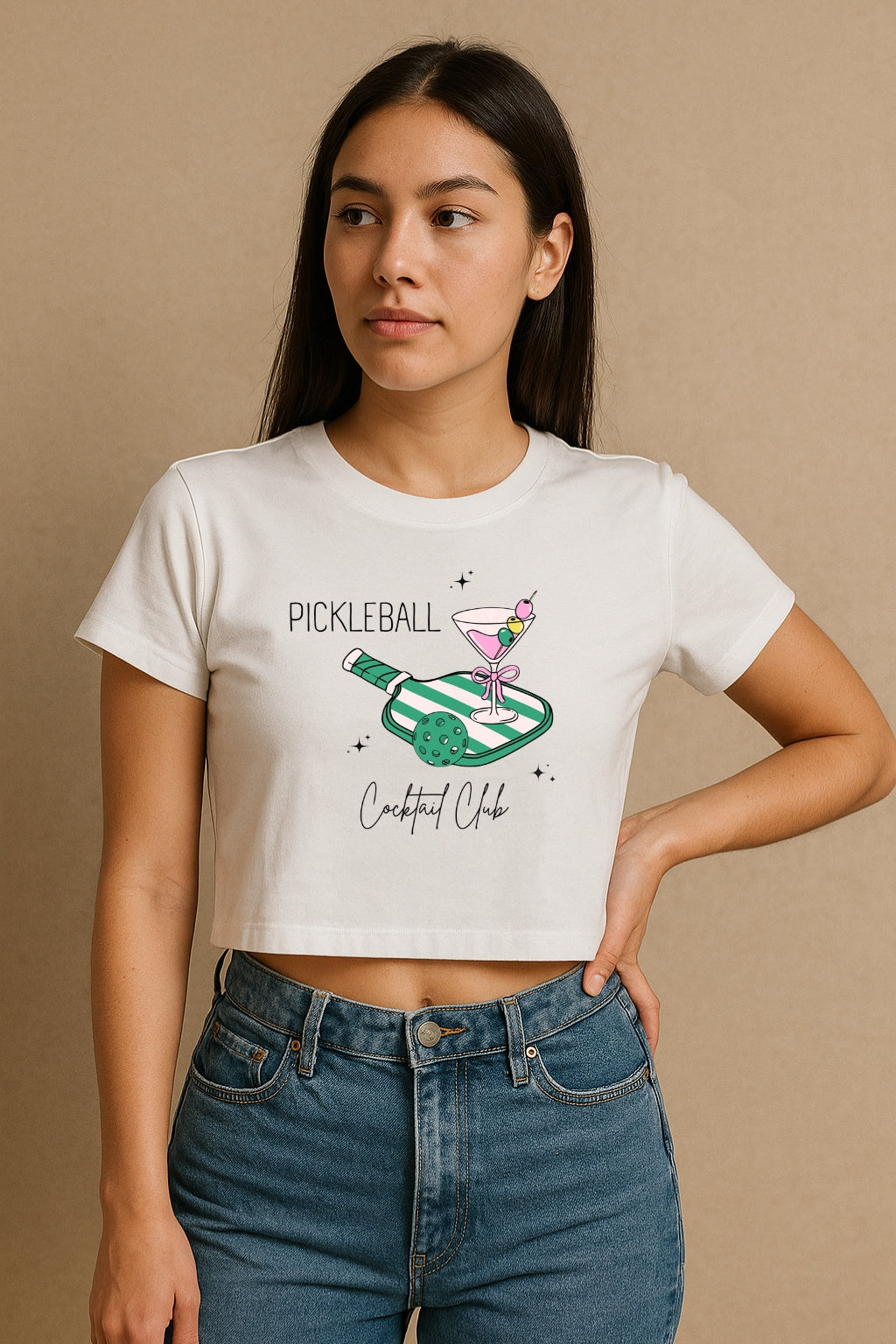 Pickle Ball Crop Tee