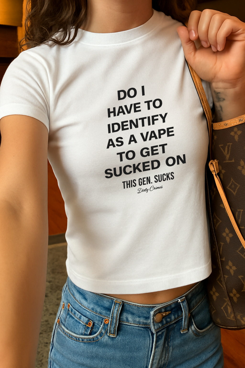 Not A Vape Crop Tee