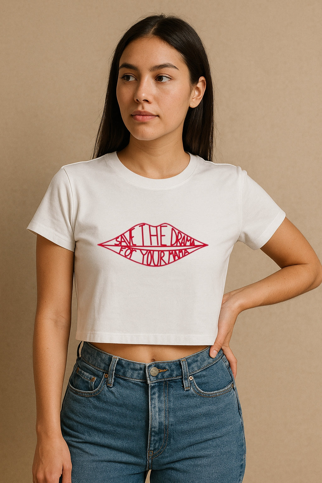 Save The Drama Crop Tee