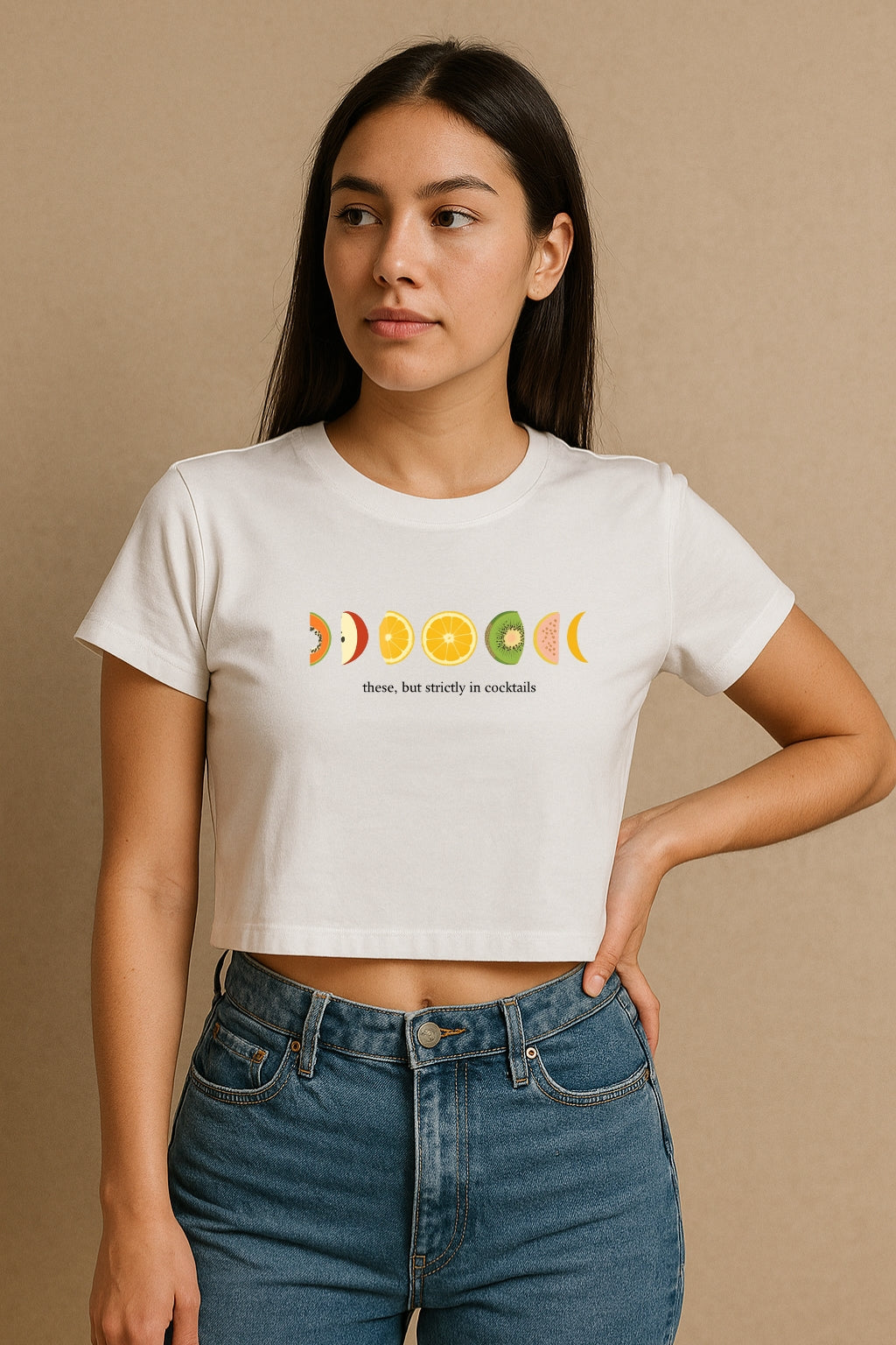 Strictly In Cocktails Crop Tee