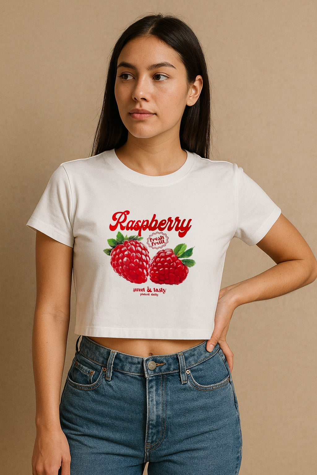 Raspberry Crop Tee
