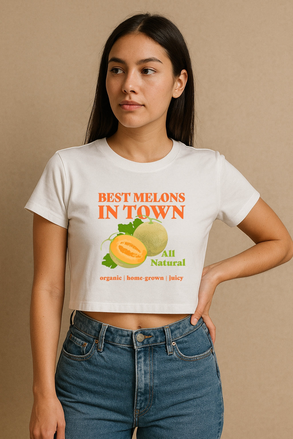 Best Melons In Town Crop Tee