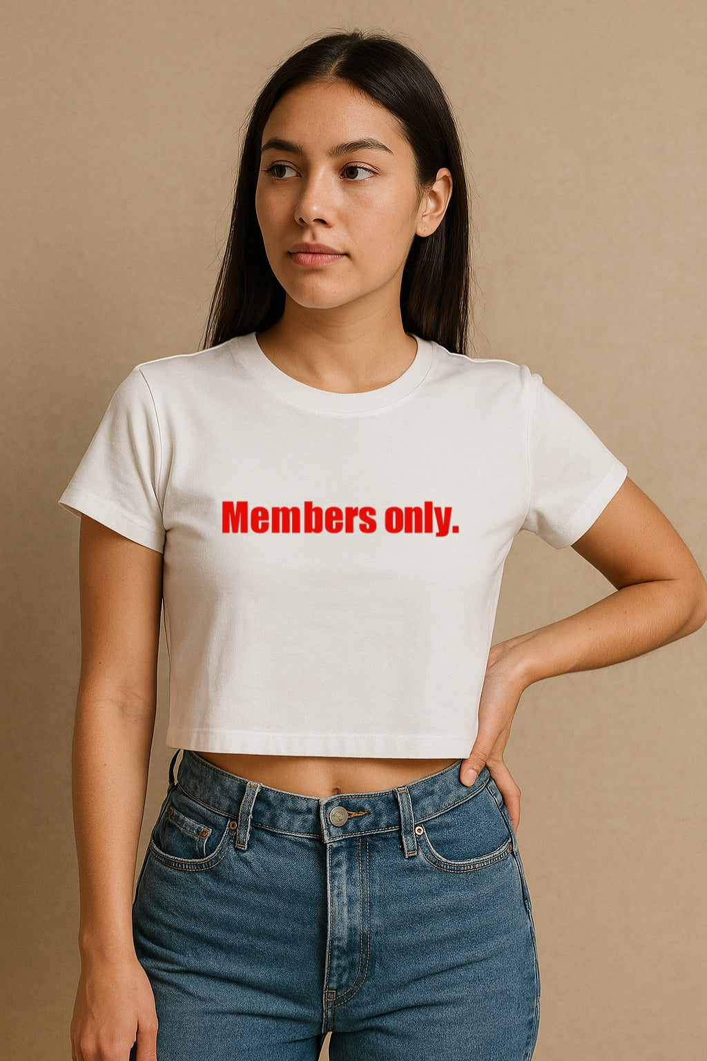 Members Only Crop Tee
