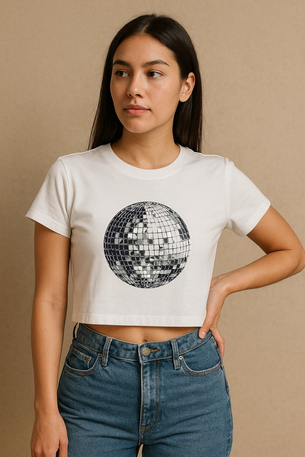 Mirror Ball Crop Tee