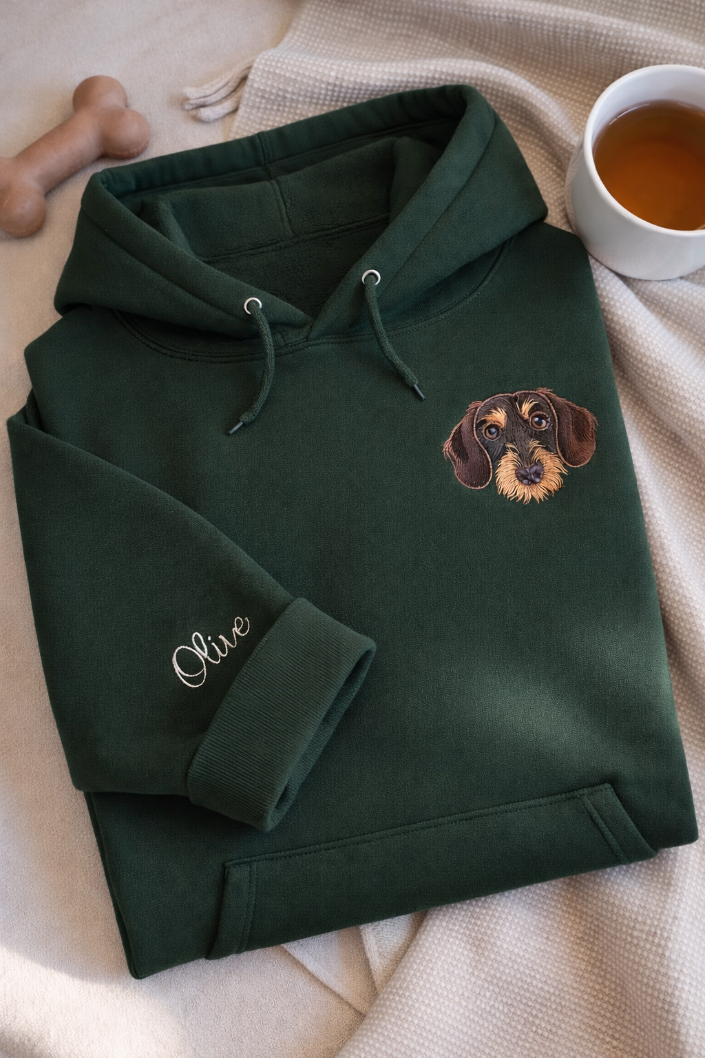 Custom Pet Portrait Embroidered Hoodie