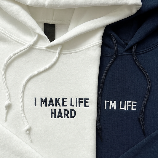 I Make Life Hard Couple Hoodie Set
