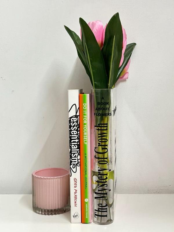 Acrylic Book Vase for Flowers