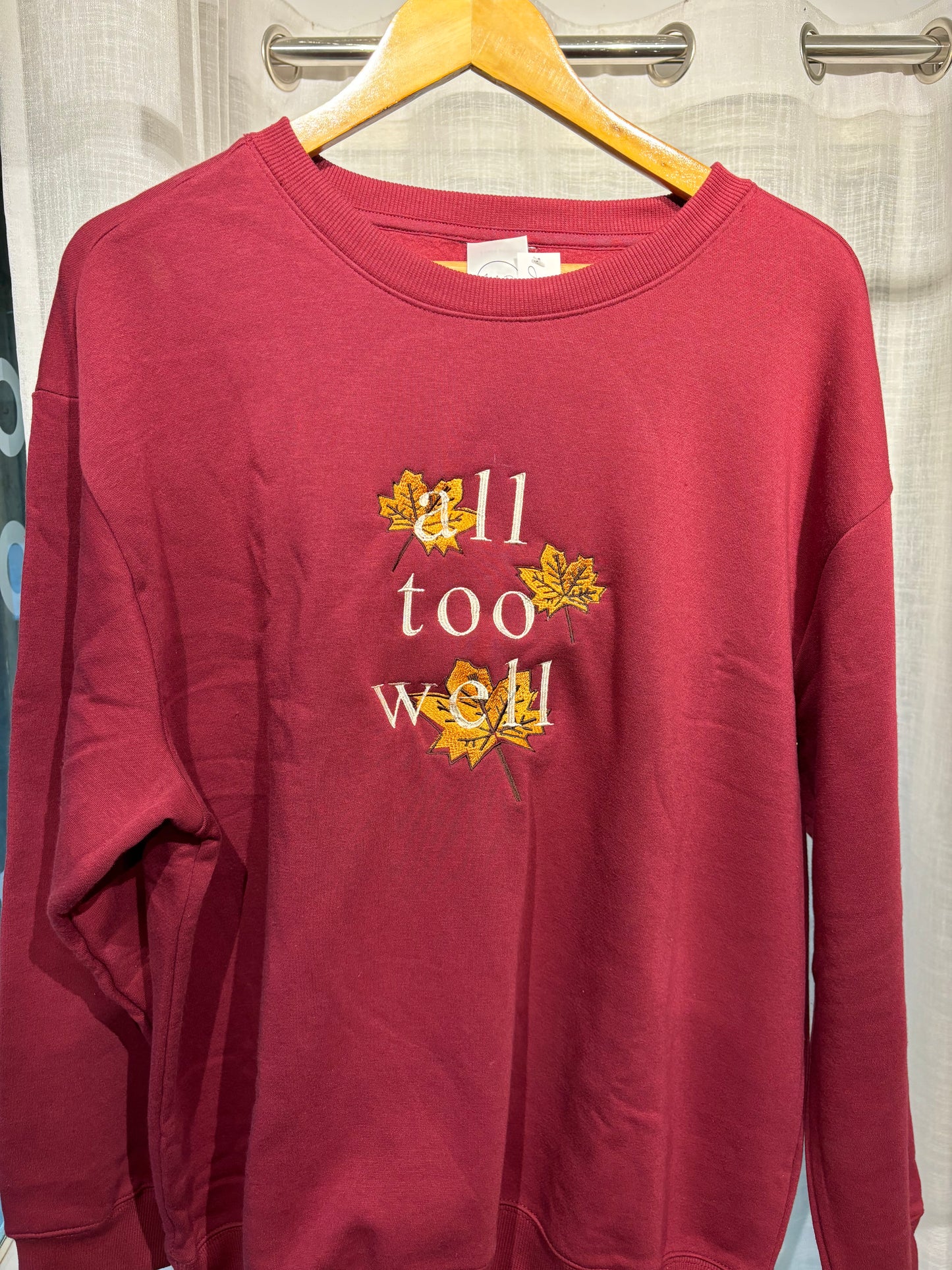 all_too_well_maroon_sweatshirt