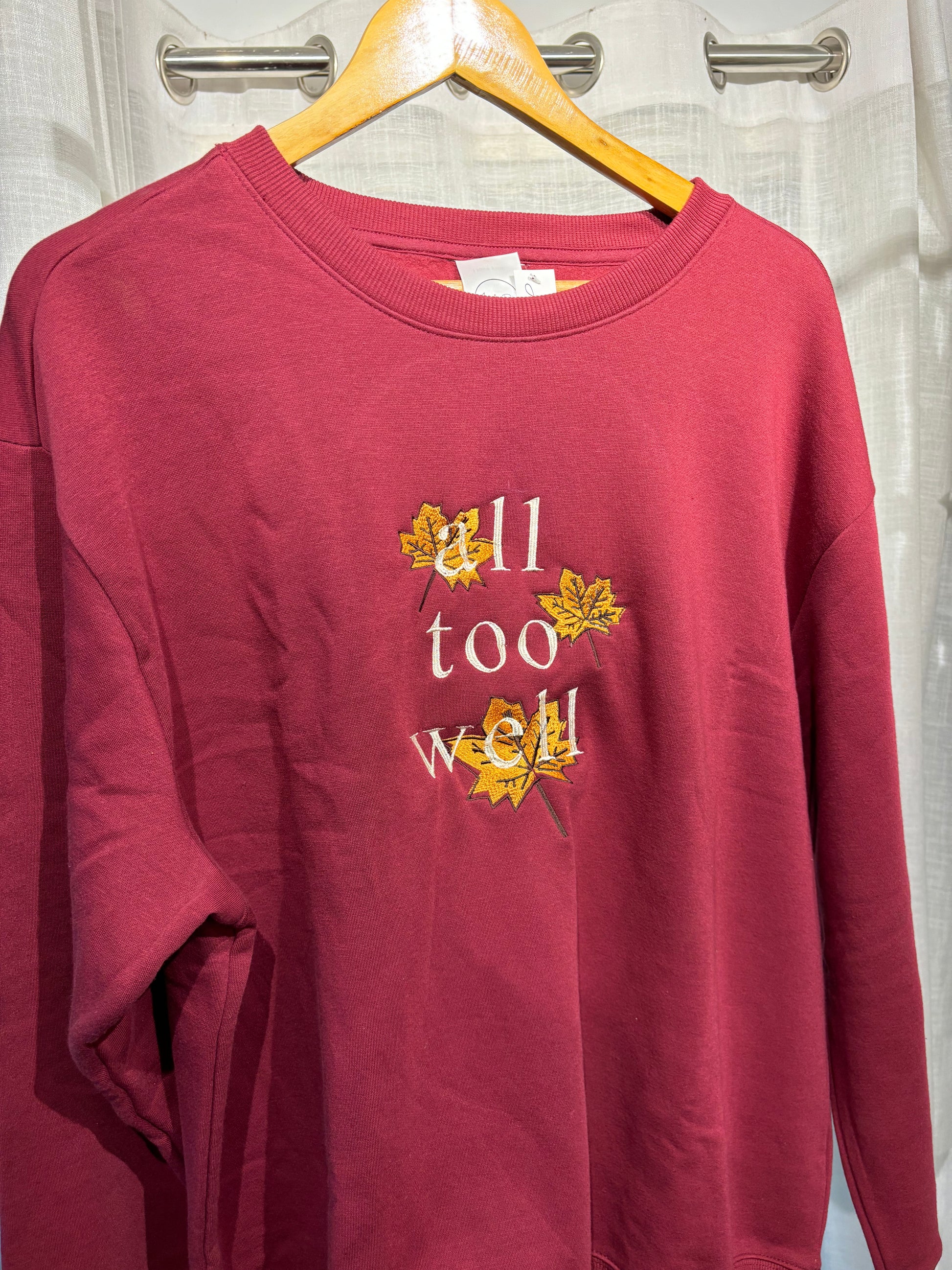 all_too_well_maroon_sweatshirt