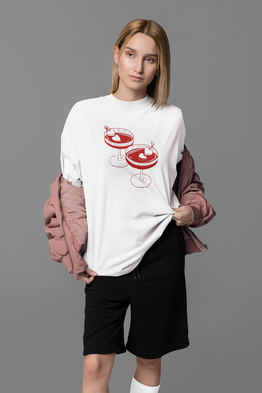 Wine Heart Oversized Tee