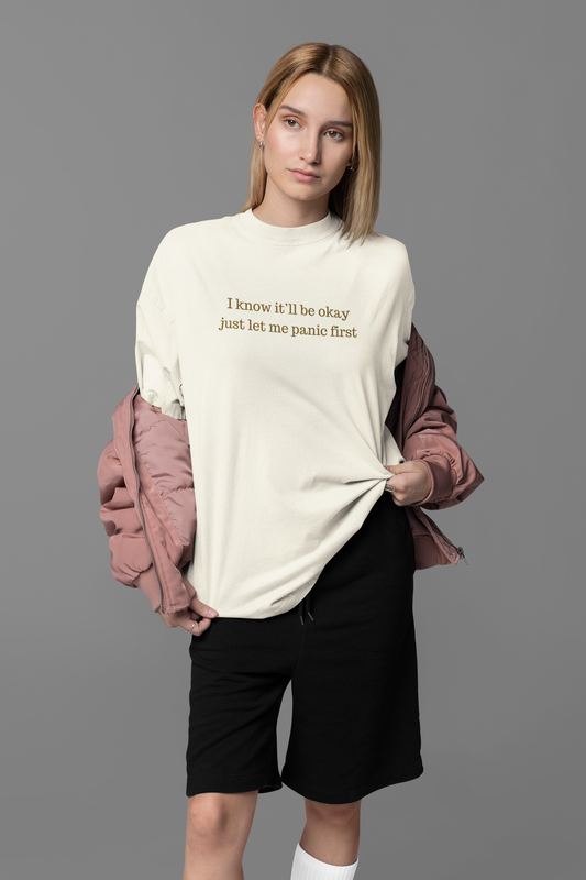 Panic Before Peace Oversized Tee