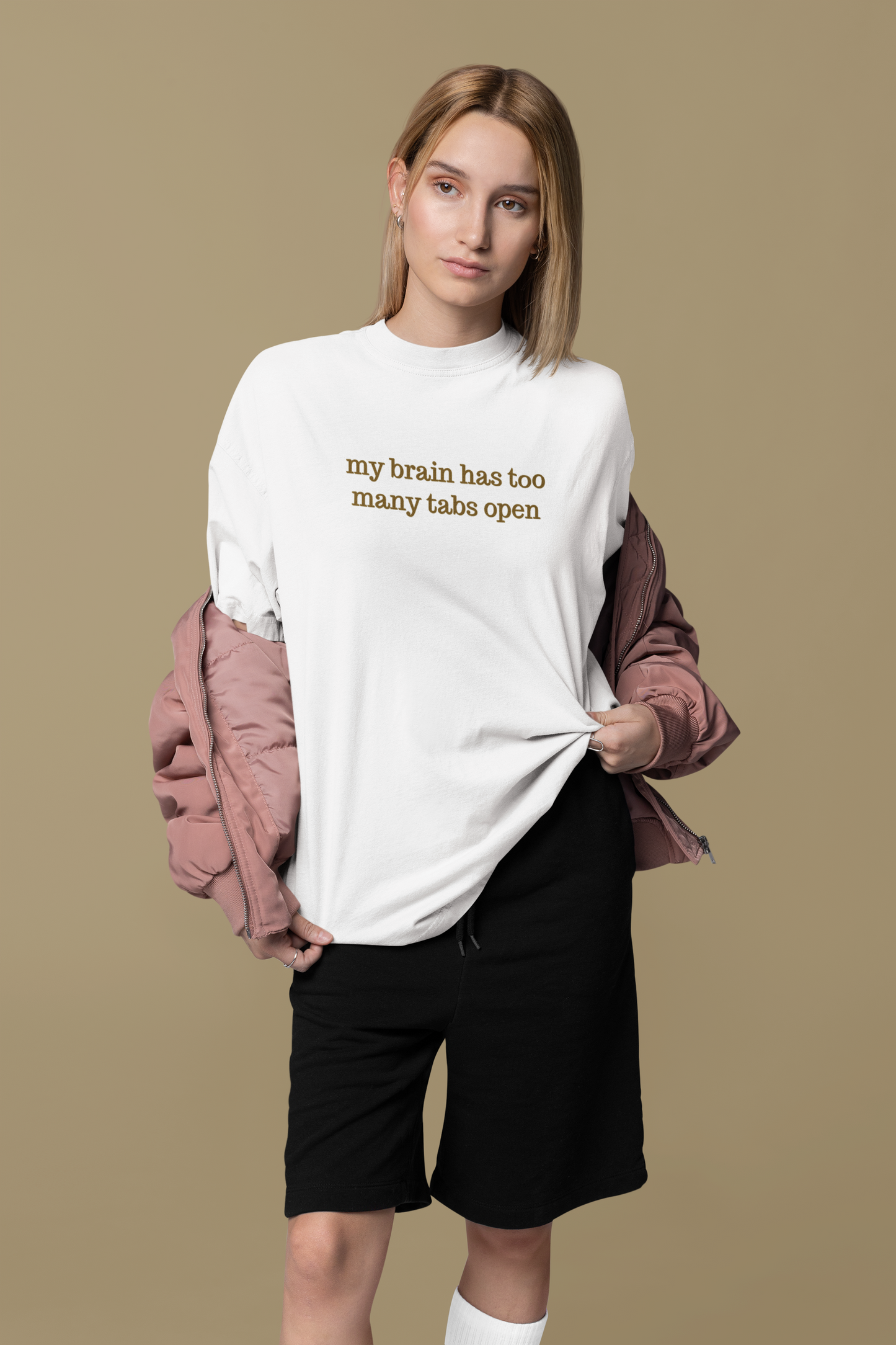 my brain has too many tabs open Oversized Tee